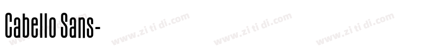 Cabello Sans字体转换